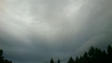 Nur noch Punkte am Himmel